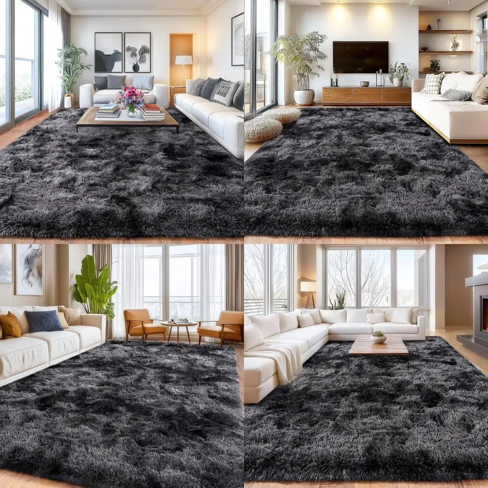 

Soft Tie Dye Area Rug, 8x10ft, Plush and Non-Slip for Living Room and Nursery