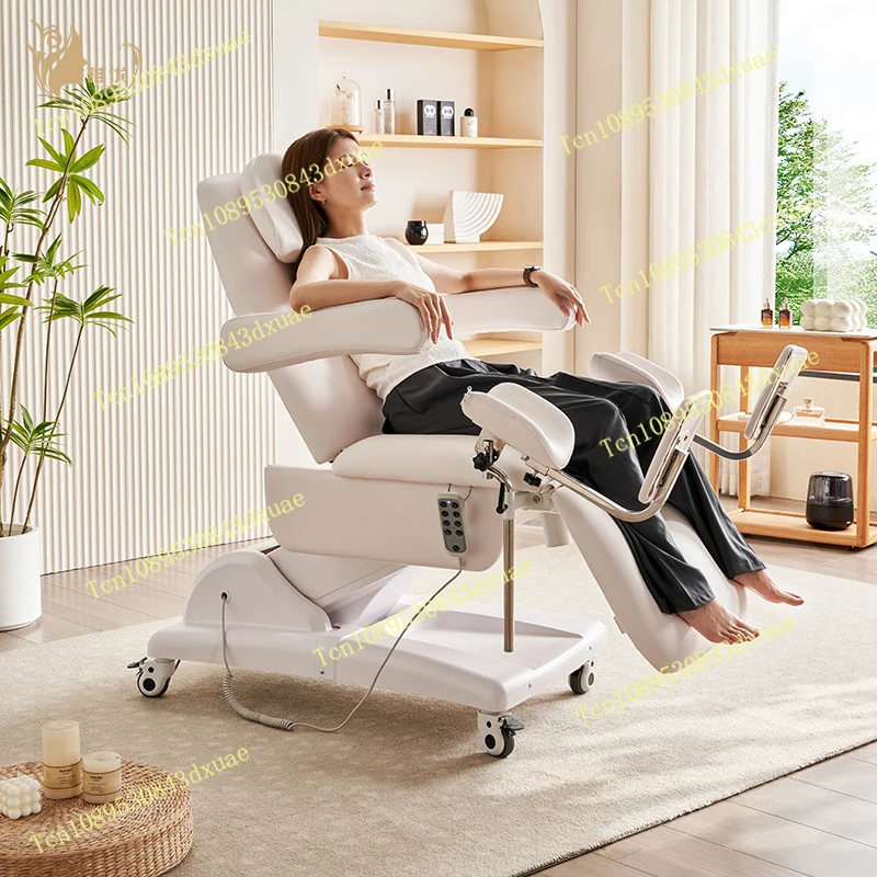 Gynecological Examination Table Electric Hydraulic Adjustable Medical Exam Bed for Clinic Hospital PU Leather Top Bed