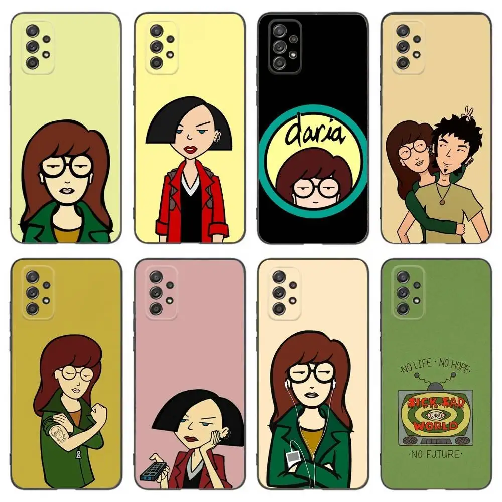 

C-Cool D-Daria Phone Case For Samsung Galaxy A13,A21s,A22,A31,A32,A52,A53,A71,A80,Soft Black Shell
