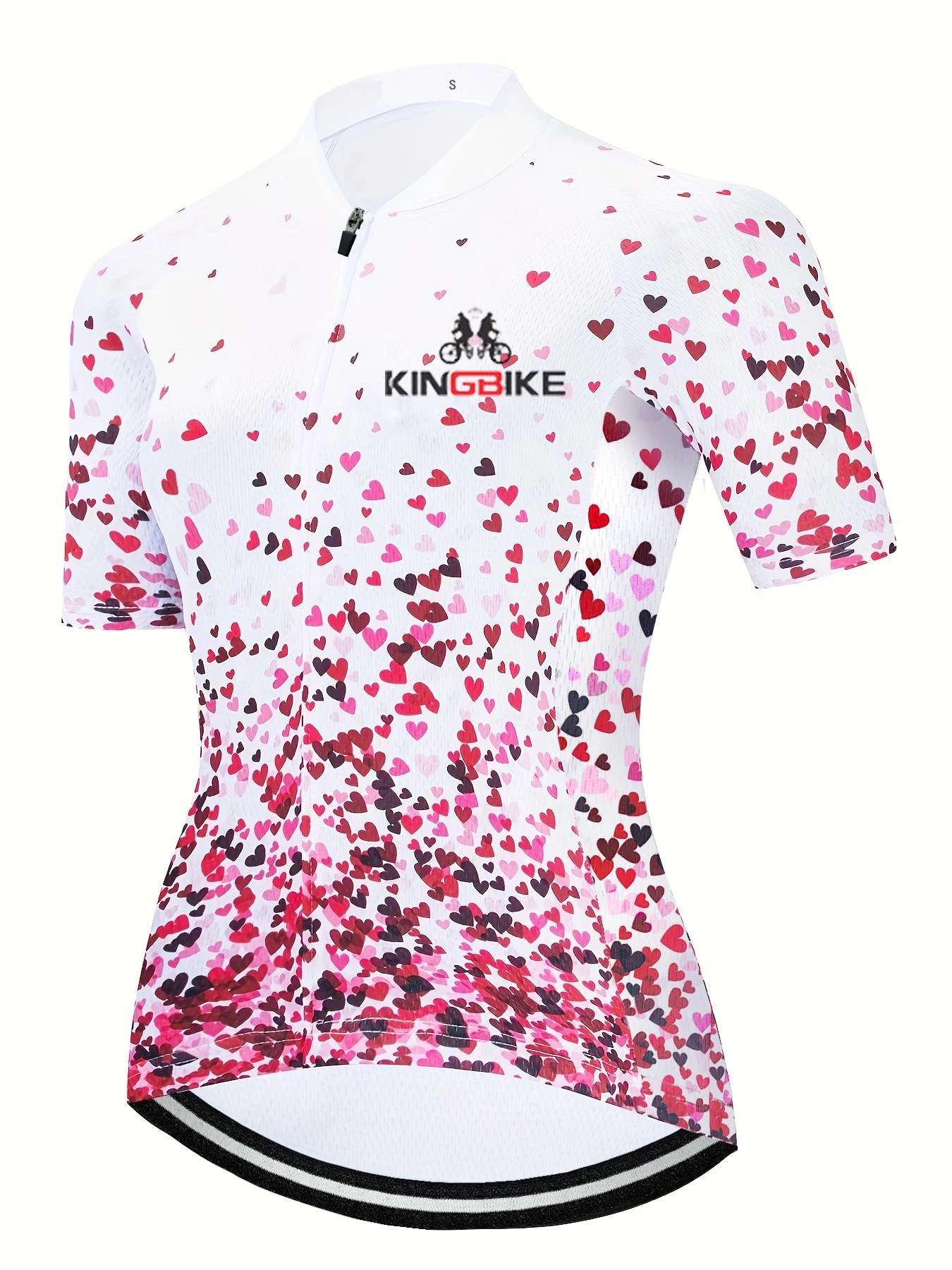 

KINGBIKE Women's Love Print Cycling Short Sleeve Mountain Bike Suit Quick Dry Ventilating Sportswear Outdoor Cycling Suit