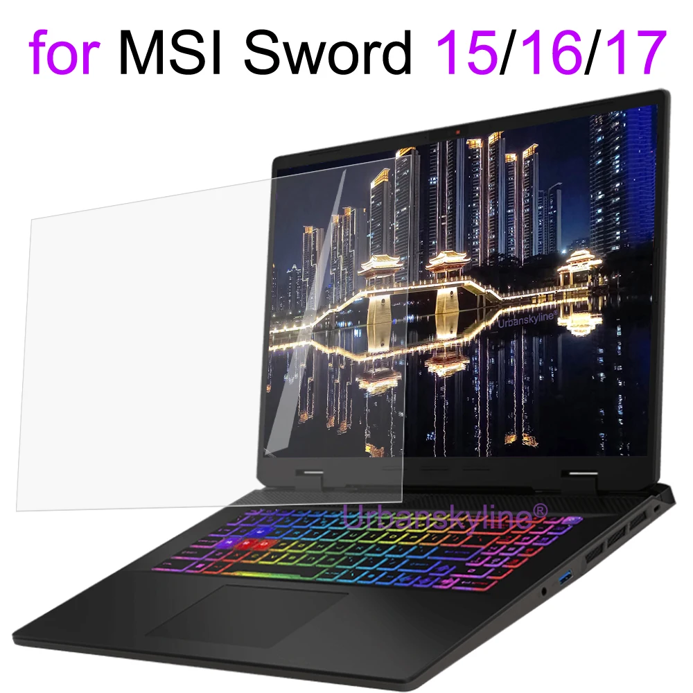 Screen Protector for MSI Sword 16 17 HX 15 15.6 17.3 B13V B14V A13U A13V A12V A12V HD Clear Guard Matte Frosted Skin Film 2024