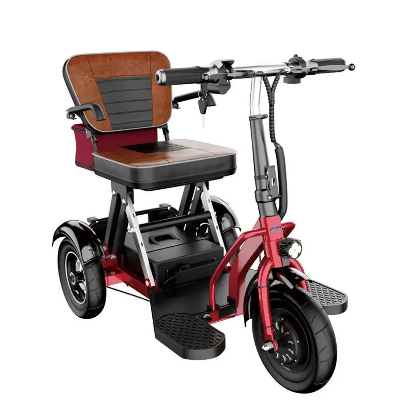 3 wheel Electric electric handicapped scooter Foldable For Elderly Lightweight Folding Mobility Scooter  Elderly