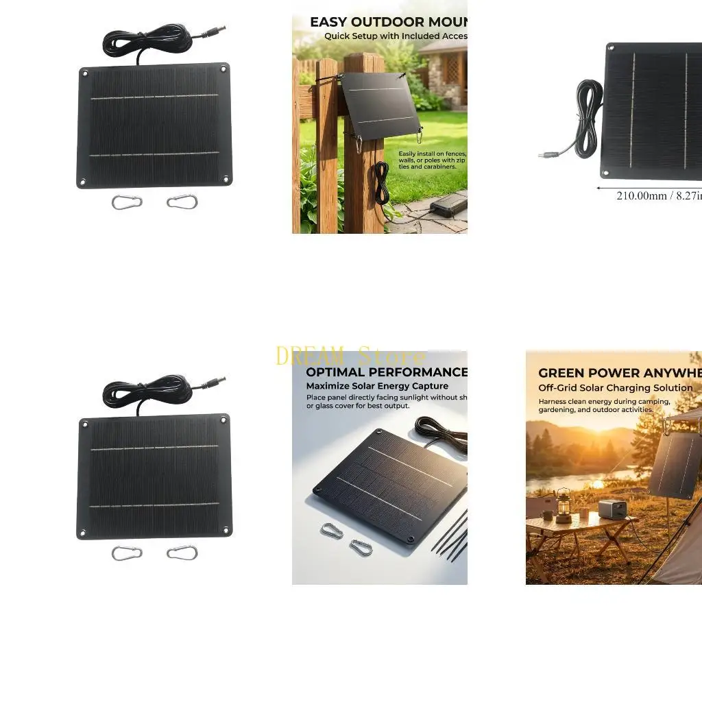 Monocrystalline Photovoltaic Solar Panel with 4 Corner Holes, 6 W 12V Best Sale