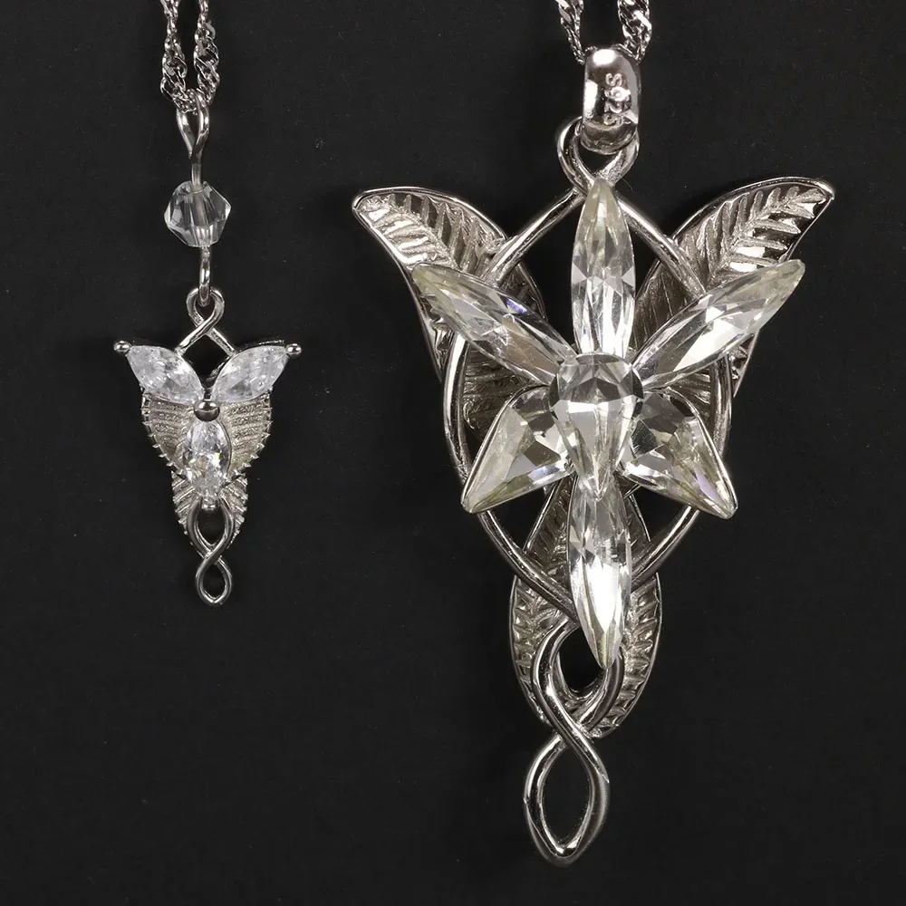 925 Sterling Silver Arwen Necklace Fashion Fairy Princess Twilight Star Necklace Women\'s Sweater Chain Accessories