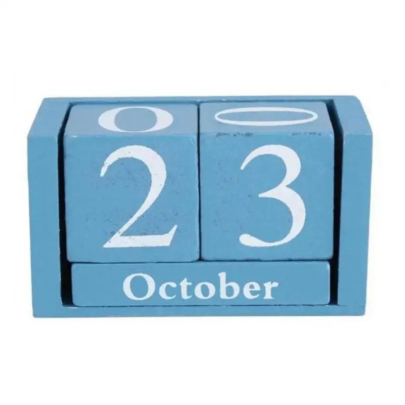 تقويم دائم خشبي عتيق كتل أبدية عرض تاريخ الشهر ملحقات سطح المكتب دعائم التصوير الفوتوغرافي مكتب المنزل