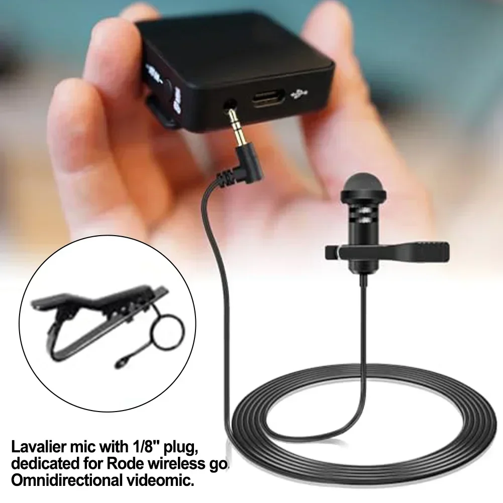 

1pc Lavalier Lapel Microphone Portable Omnidirectional Condenser Mic Compatible For Shure For DJL For Go Pro Vlog Interview