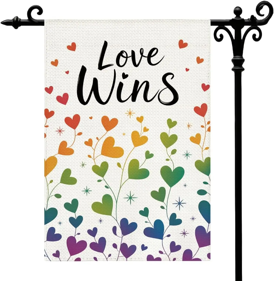 Love Wins Garden Flag Double Sided Outdoor Decorative Yard Rainbow Pride Flags For LGBTQ Pride Seasonal House Decoration Col yyi