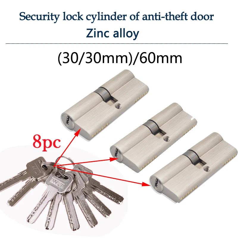 Intelligenter Türschließzylinder mit Hauptschlüssel für Innentüren, 60mm 70mm 80mm, Schlüssel anpassbar