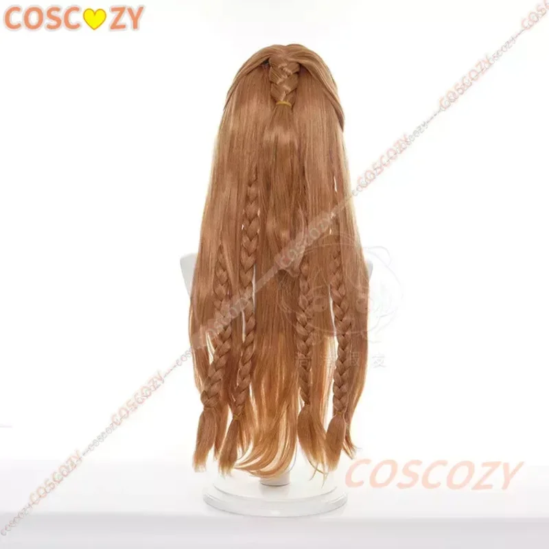 2025 yiyi Genshin Impact Parrucca Marrone Trecce Lunghe 70 cm Capelli Resistenti Al Calore Anime Gioco Uomo Ragazzo Parrucche Cosplay Aloy