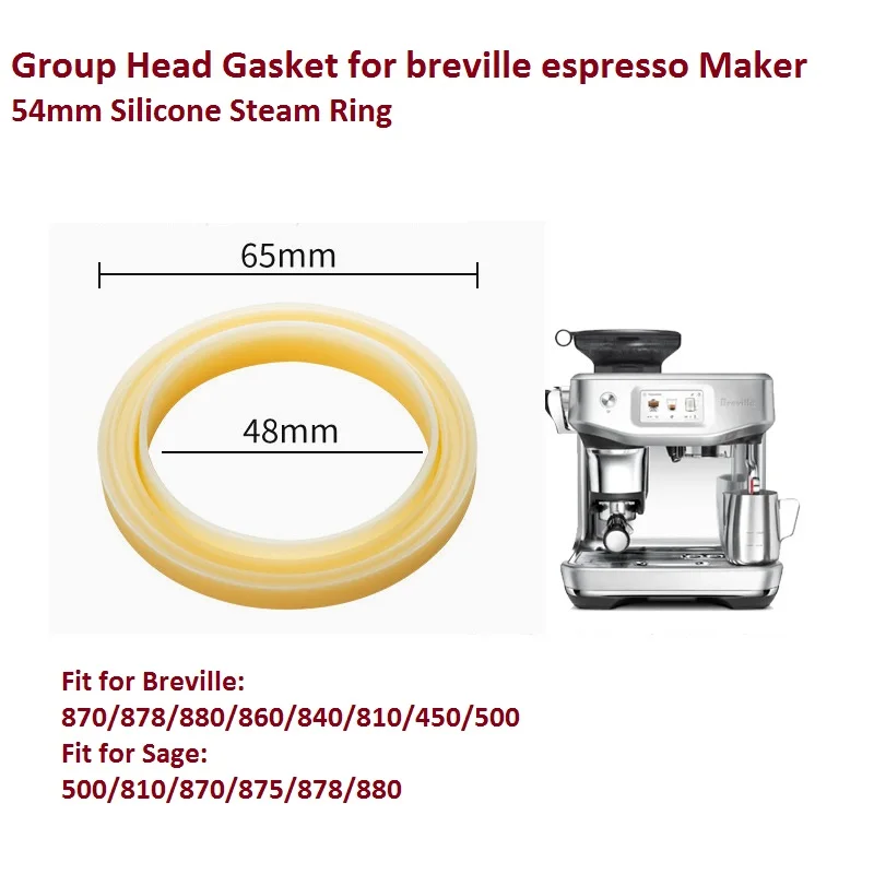 54mm Silicone Steam Ring Group head Gasket Replacement Parts for Breville/Sage Espresso Machine 878/870/860/840/810/500/450