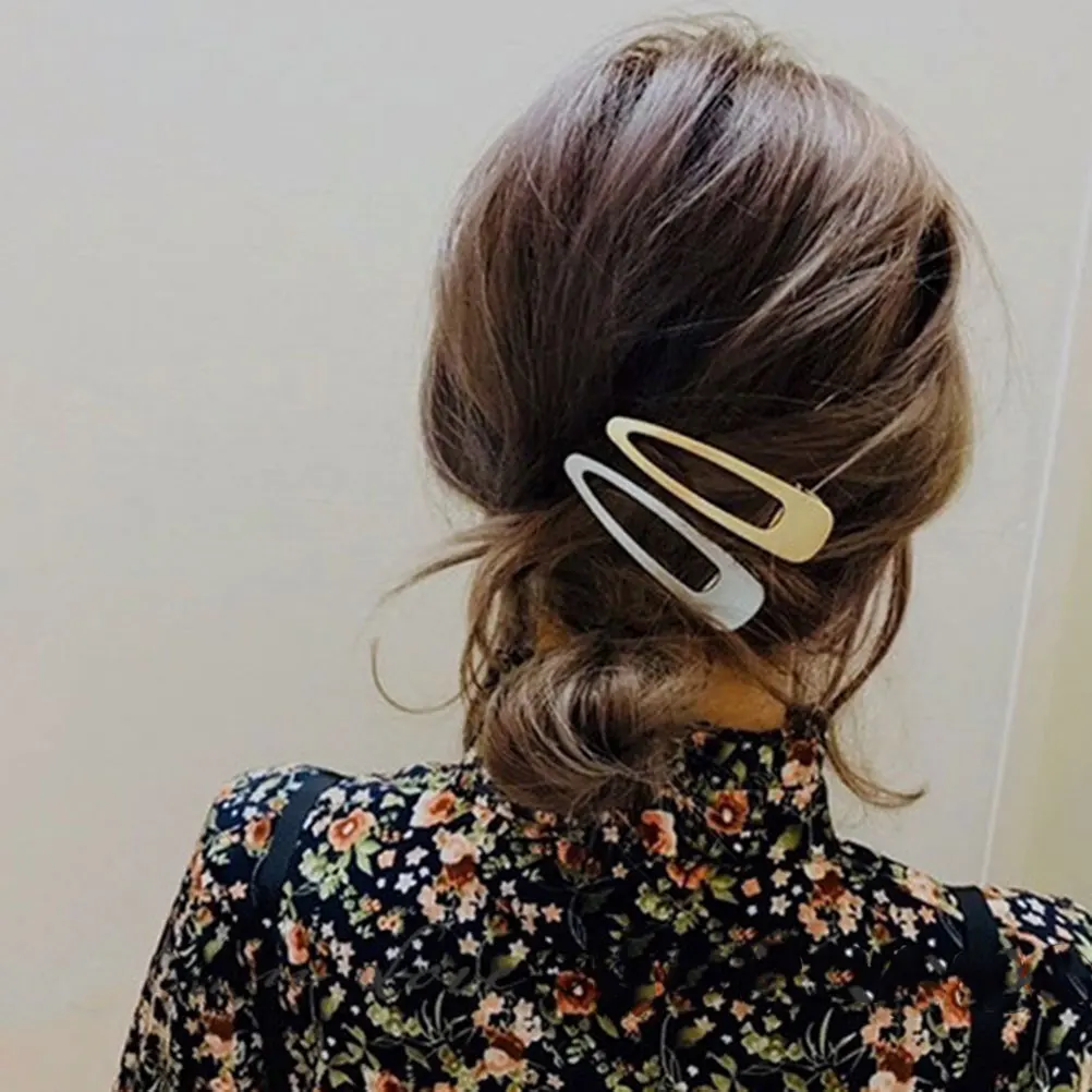 

3pcs Alloy Hollow Out Hair Clips Durable Elegant Simple Barrettes Strong Grip Golden Silver Rose Golden Hair Pins Bobby Clips