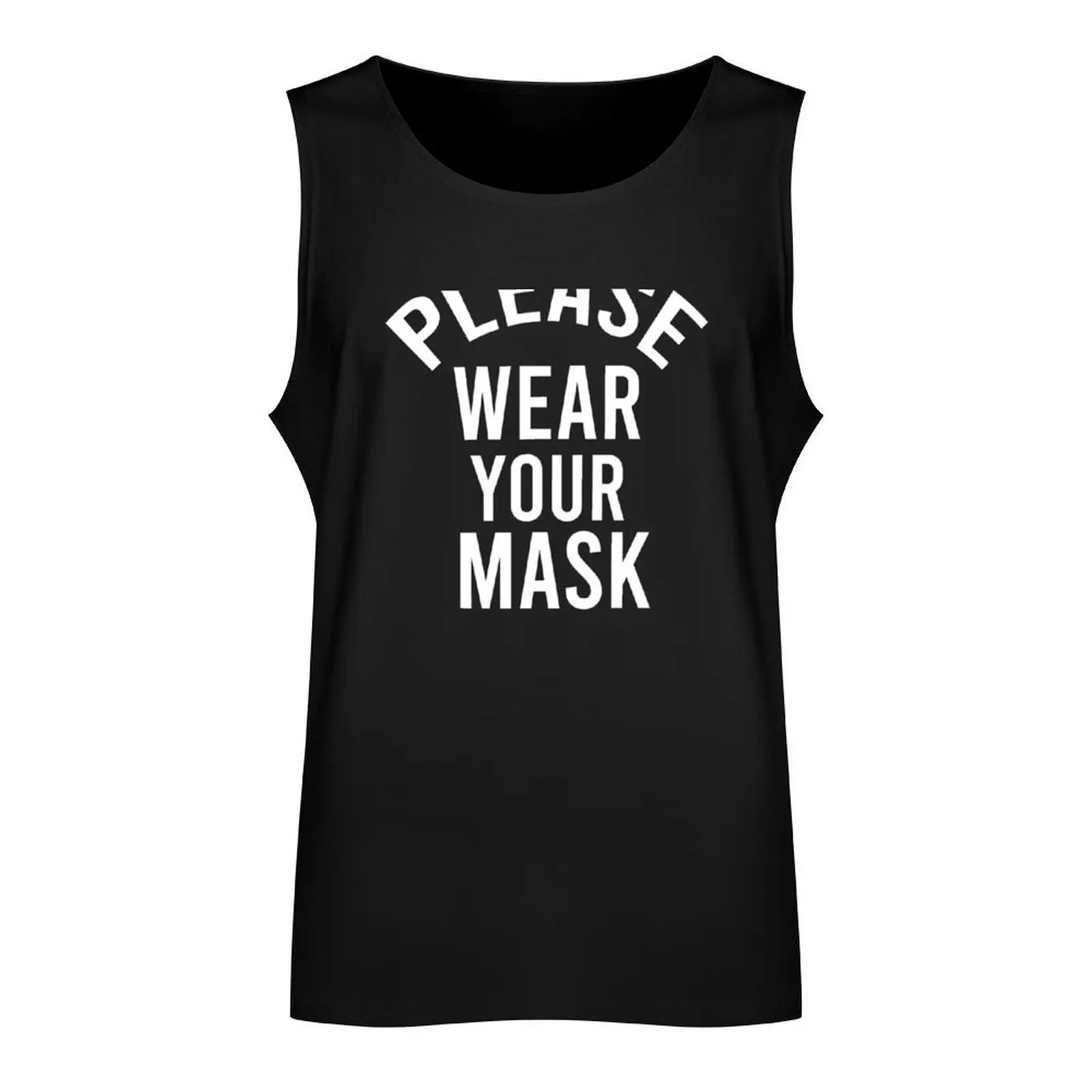 Please Wear Your Mask Tank Top Men's gym clothing Men's sleeveless t-shirt bodybuilding t-shirt Men's clothing brands