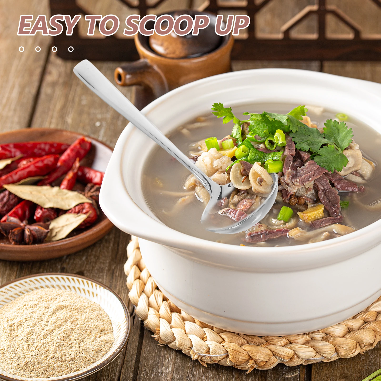 

Stainless Steel Gravy Ladle Silver Small Sauce Spoon for Kitchen Cooking Tool Accessories Easy Pouring and Serving