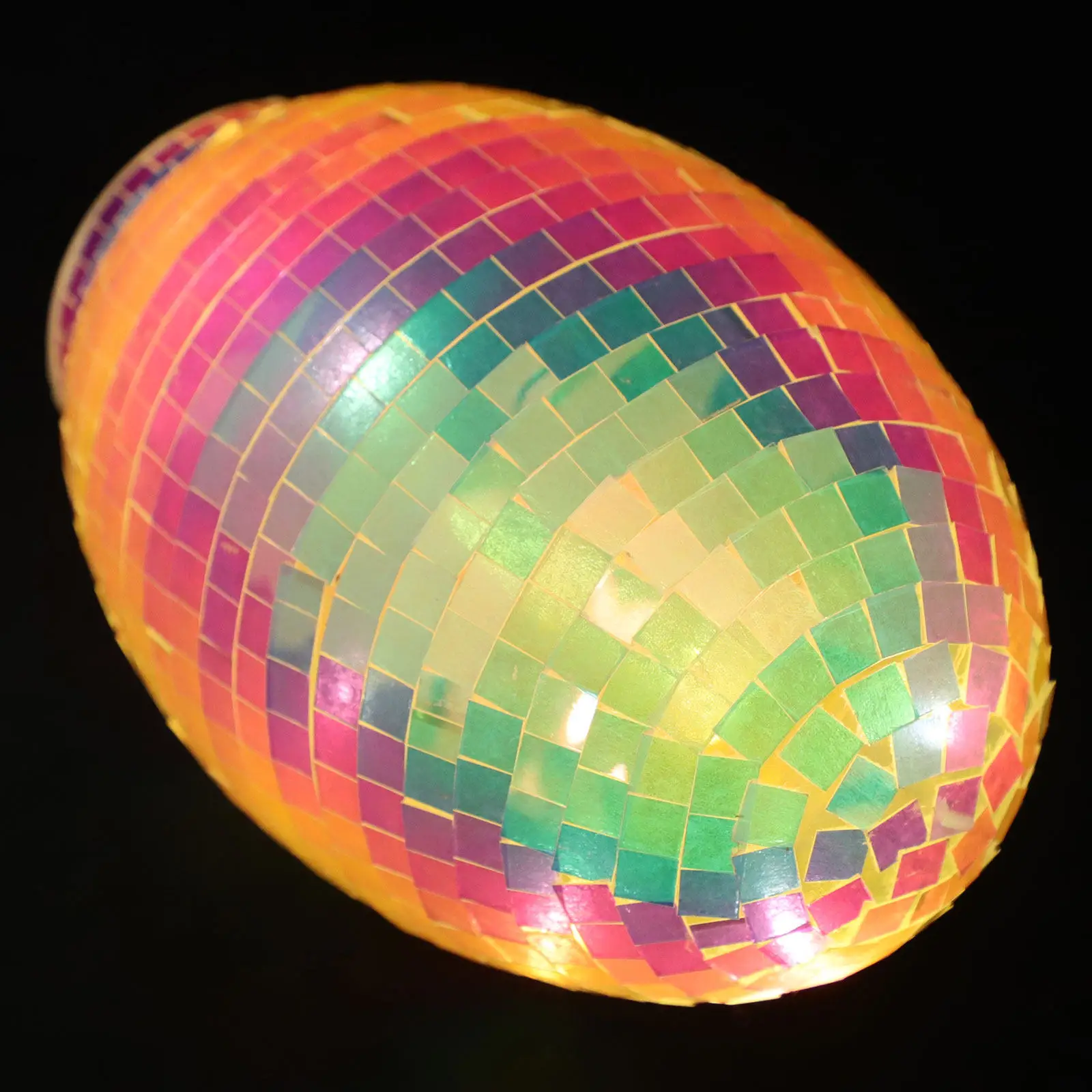 Glass Disco Mirror Ball Easter Egg Ornament Office Desk Decoration Spring Easter Party Supplies Indoor Decor Glass Eggs
