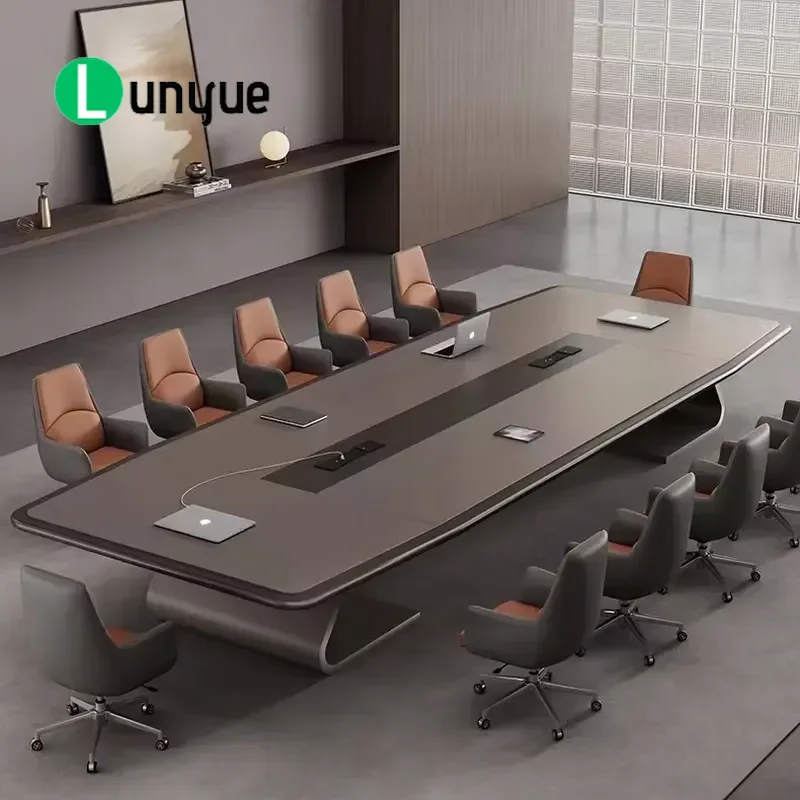 Luxury Modern Conference Table 8 10 12 16 Person Seater Office Meeting Desk Large Boardroom Furniture for Business