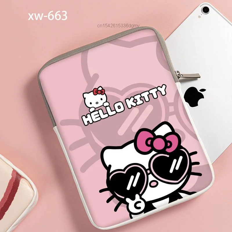 Sanrio Hello Kitty Cute Cartoon Laptop Tablet Inner Case Bag Ipad 7.9 9.8 10.2 11 Inch Sleeve Pouch For Macbook Ipad Pro 2021