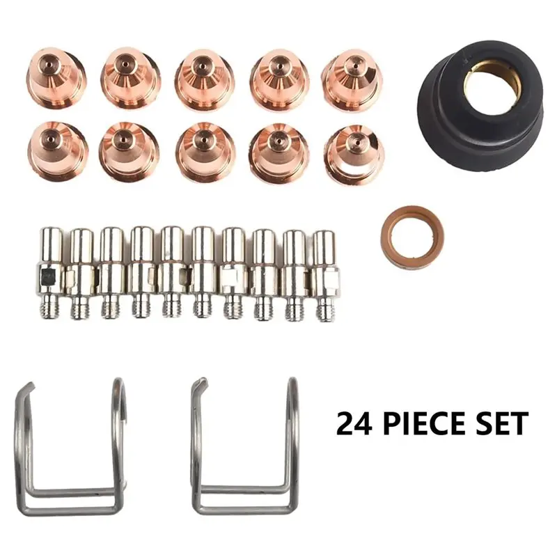 AFOURT-Plasma Cutter Consumables Set 24-Piece For Electric Models 95539 95413 60767 95136