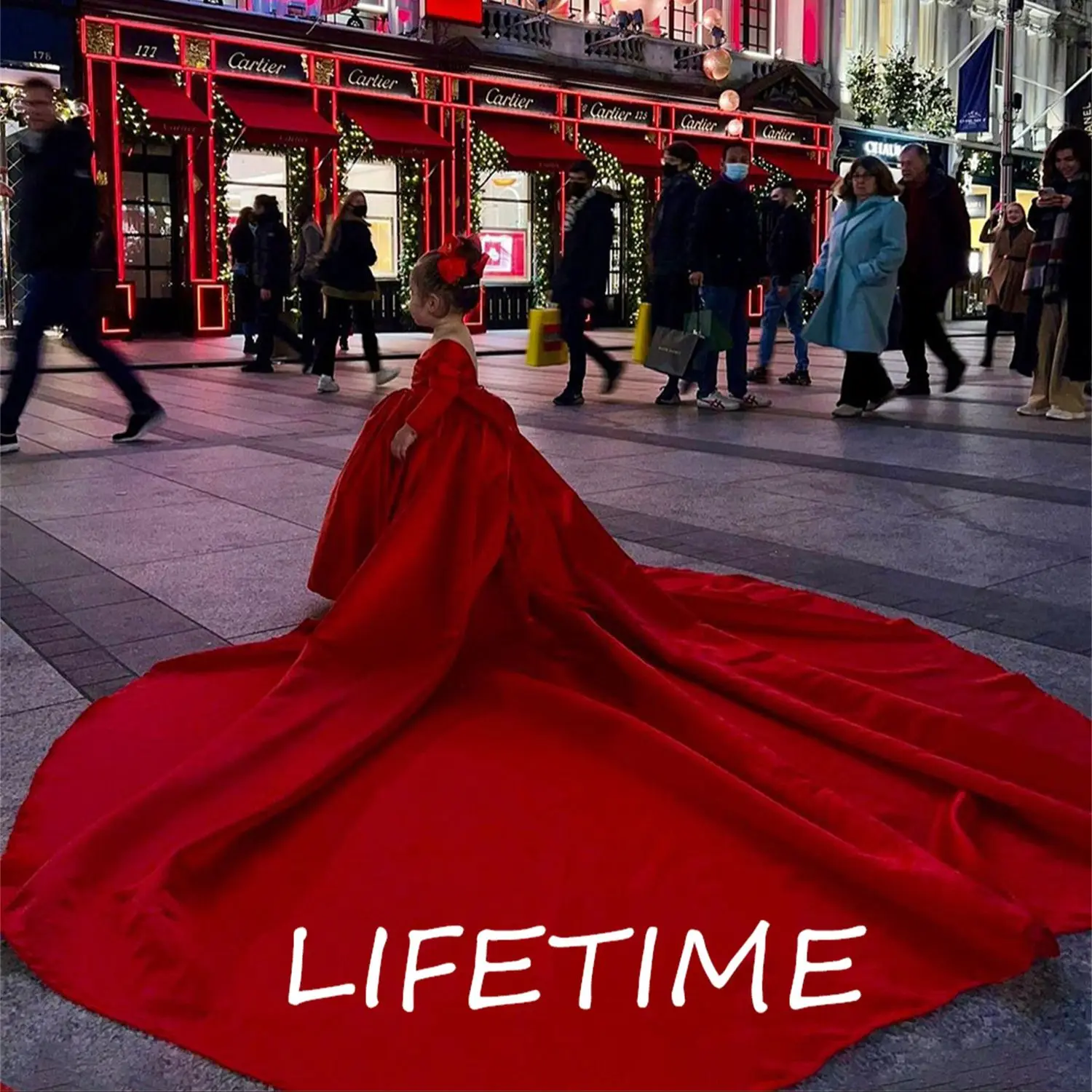 Robe de demoiselle d'honneur rouge avec longue traîne pour filles, robe de soirée de mariage princesse, robes d'anniversaire pour filles, robes vintage à la mode