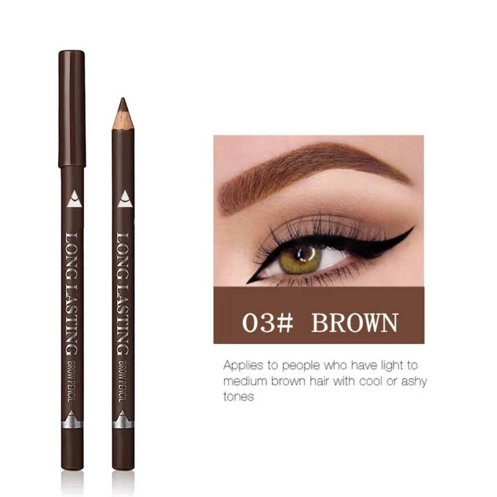 Matita per sopracciglia in legno calda Matite per sopracciglia dure-core impermeabili Eyeliner a prova di sudore per il trucco per principianti