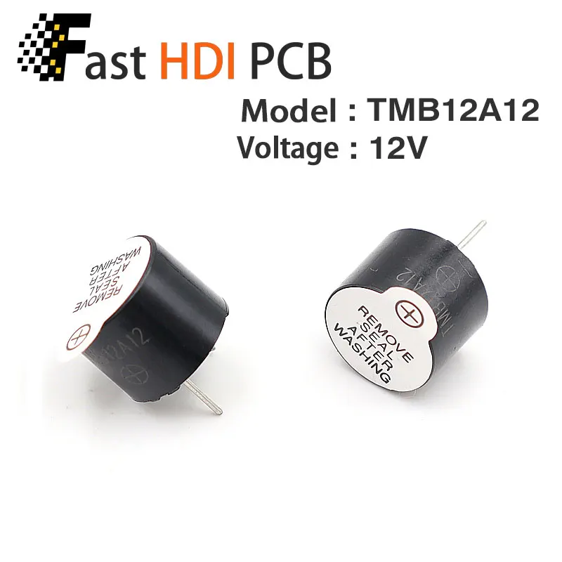 Micro Zumbador Magnético TMB09A05 9mm para Electrónica Compacta - Sonido Continuo DC 3V(Rojo)/5V(Azul)/12V(Negro) (Personalización OEM)