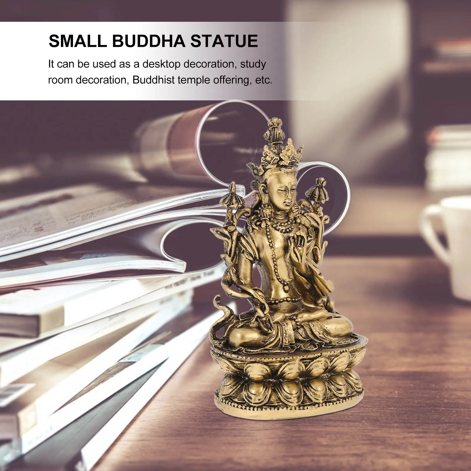 

Exquisite Resin Sculpture Buddha Statue Small Desktop Decor Home Temple Resin Craft Craft