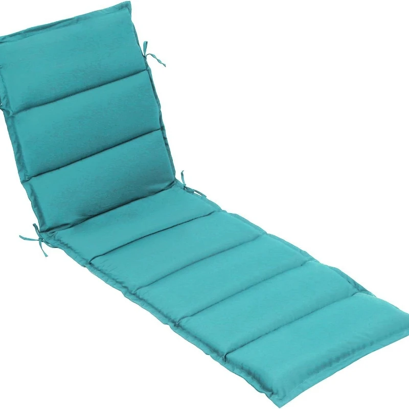 

Outdoor sponge recliner mat, solid color high-color prison strap seat cushion, American garden waterproof and sunscreen mat