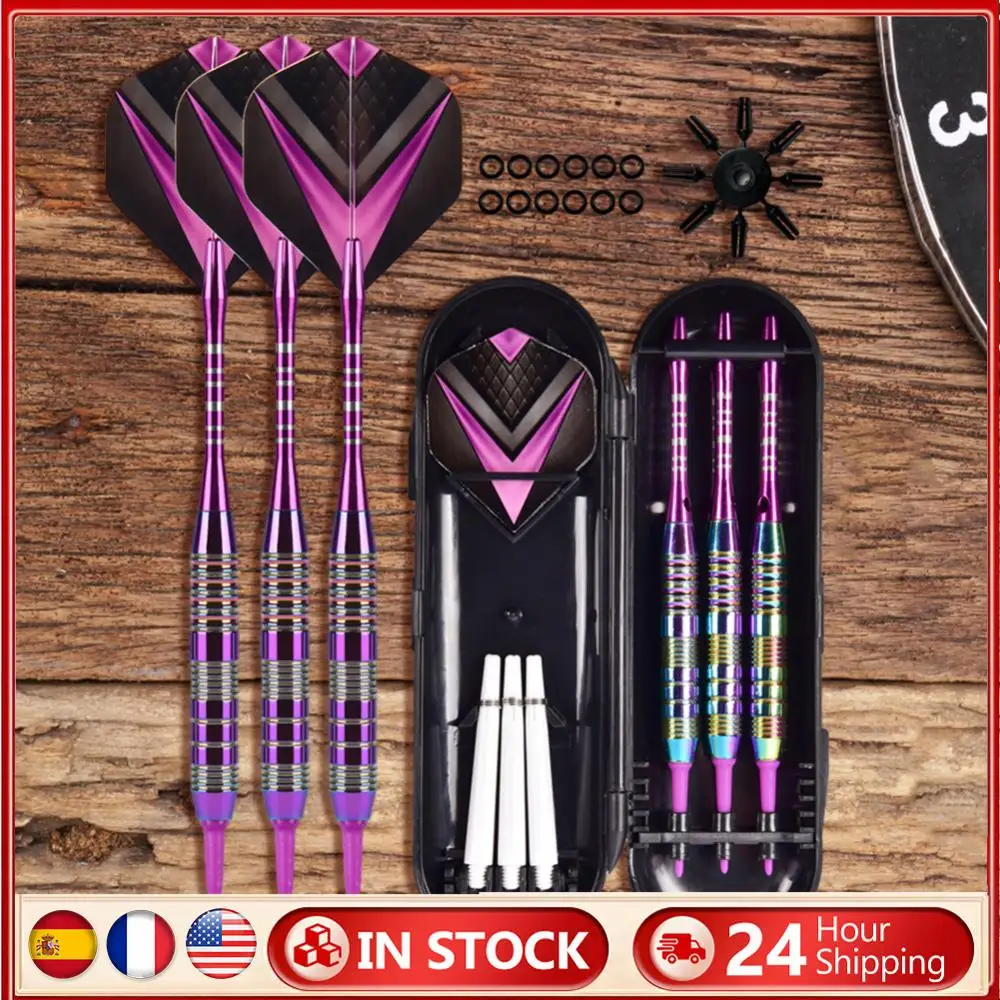 

3Pcs Soft Tip Darts Set with Flight Protectors Lightweight Darts Set for Dart Board