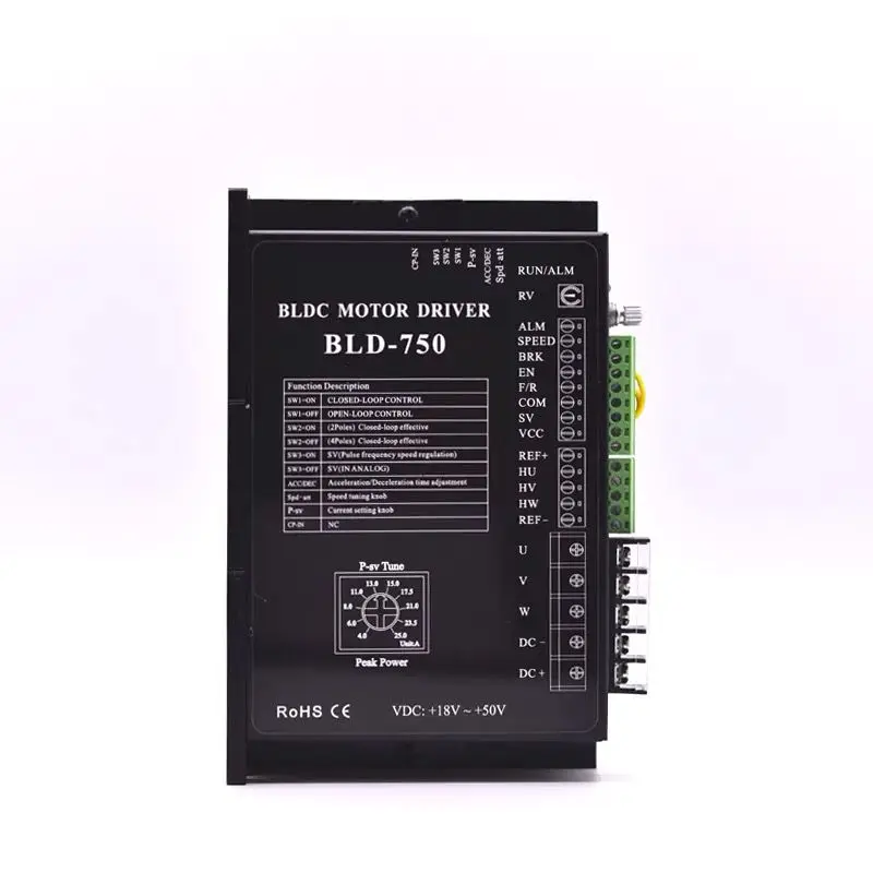 

DC 18V 24V 36V 48V 52V BLDC 750W Driver Brushless Dc Motor Controller BLDC750