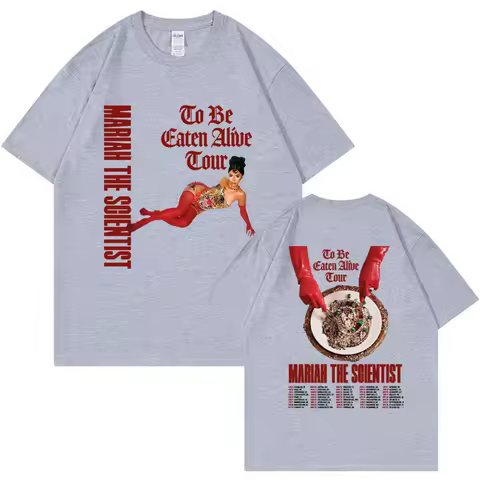 Singer Mariah The Scientist To Be Eaten Alive Tour 2024 Graphic T Shirt Men Women Hip Hop Fashion T-shirt Retro Oversized Tshirt