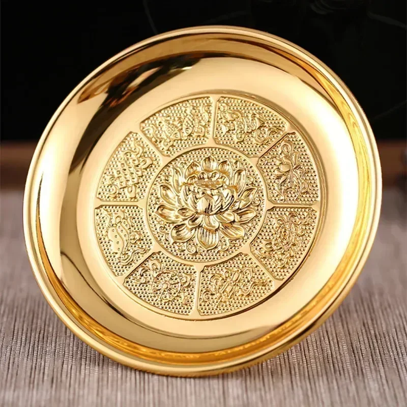 1pc Alloy fruit plate, fruit plate, Buddha utensils for the worship of the God of Wealth figure of the Buddha Hall Prayer