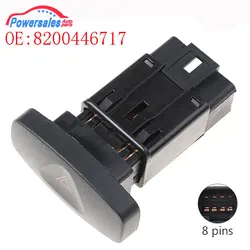 New Warning Hazard Emergency Light Switch Button For Renault Clio 1998-2012 82004-46717 8200446717