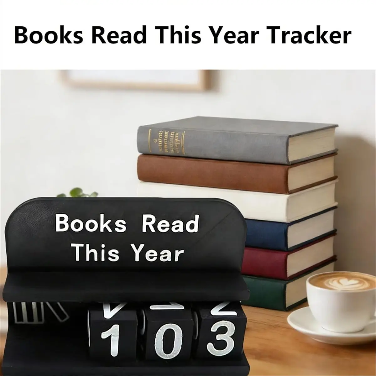【AT48】 NEW 3D Printed Book Counter for Tracking Reading Goals, Holds Up to 999 Books, Ideal for Book Lovers