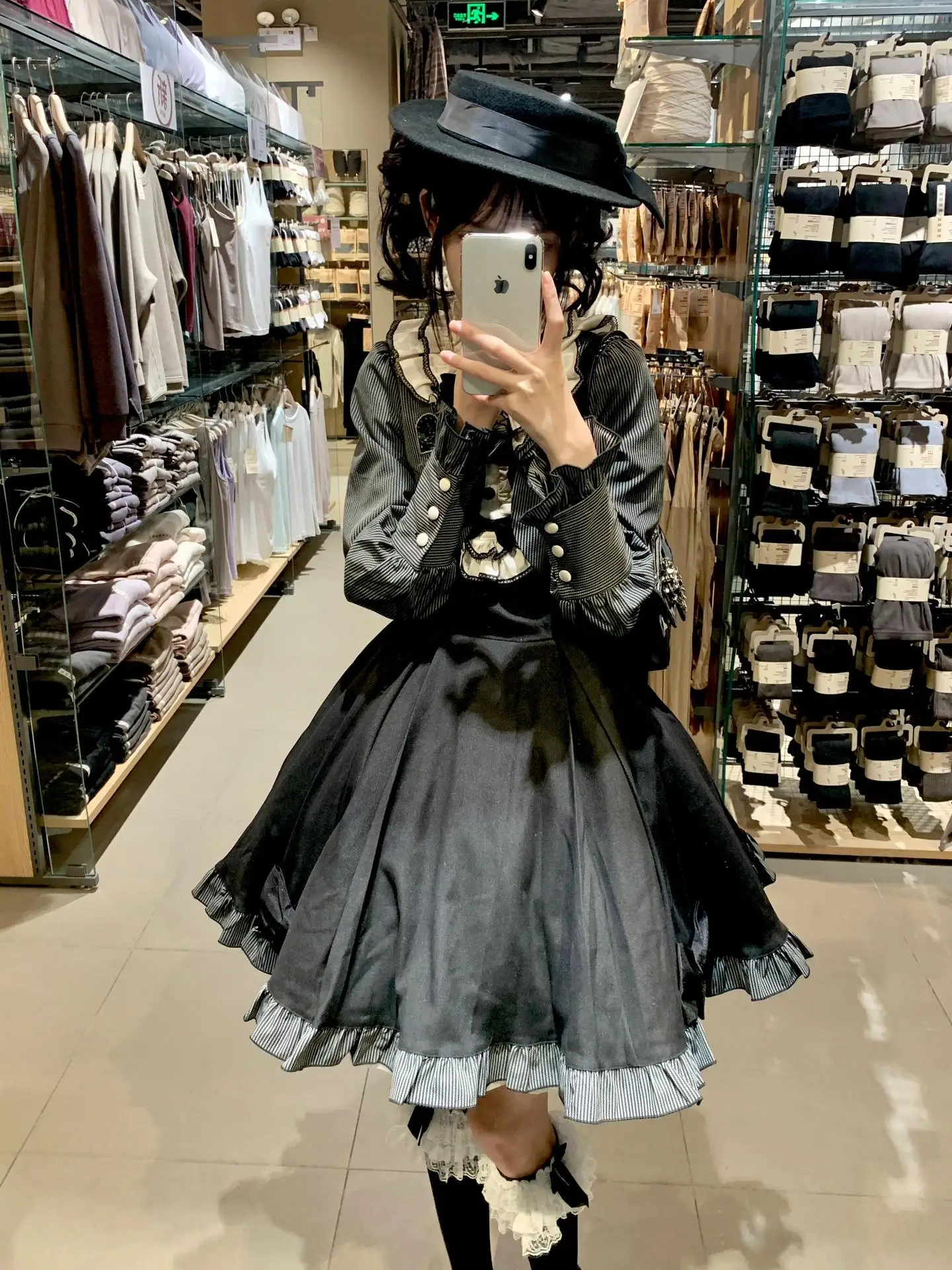Preto doce menina falso vestido lolita de duas peças op elegante senhora lindo estilo princesa diário viagem boneca colarinho vestido