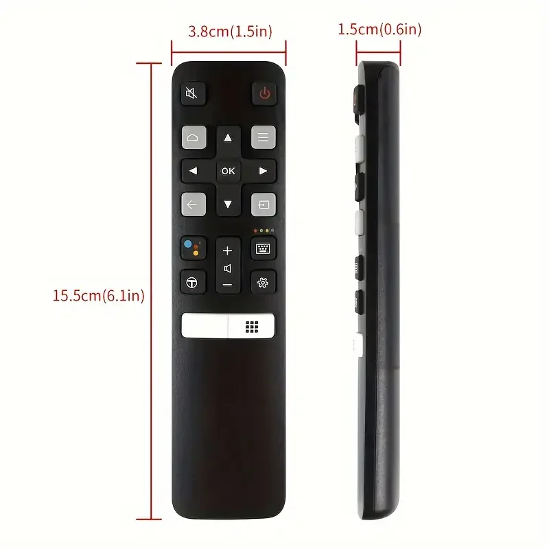 All-in-One RC802V FNR1 Replacement Remote for TCL Android 4K UHD Smart TVs