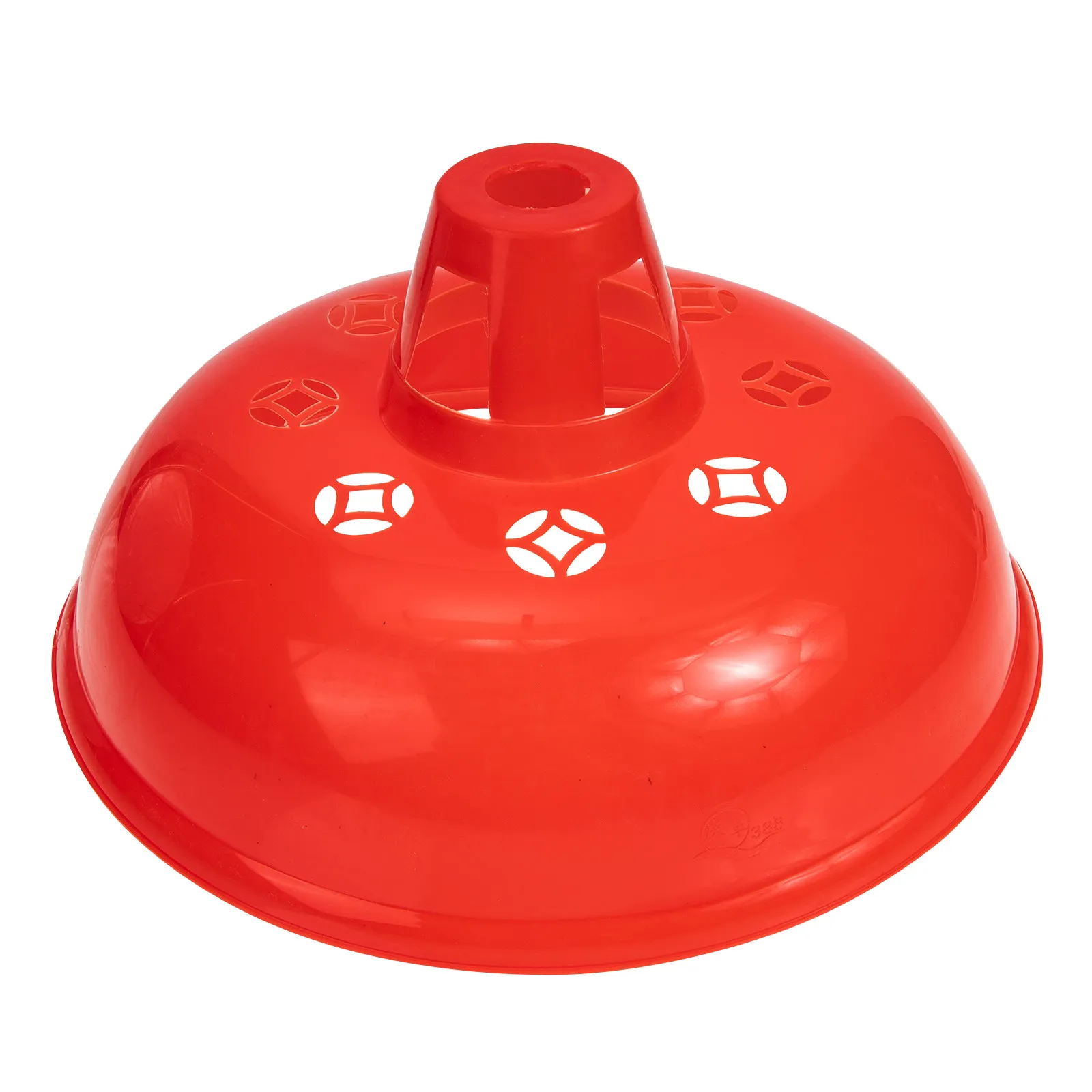 Red Small Round Plastic Lamp Shade Sturdy Tabletop Lamp Cover Heat Resistant Replacement Lampshade for Household Indoor Lighting