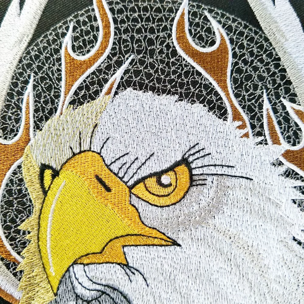 Iron on Eagle Route 66 embroidery Motorcycle Patch embroidery Big Patch Badge For Jacket Fashion Cute Cool Outdoor Sports