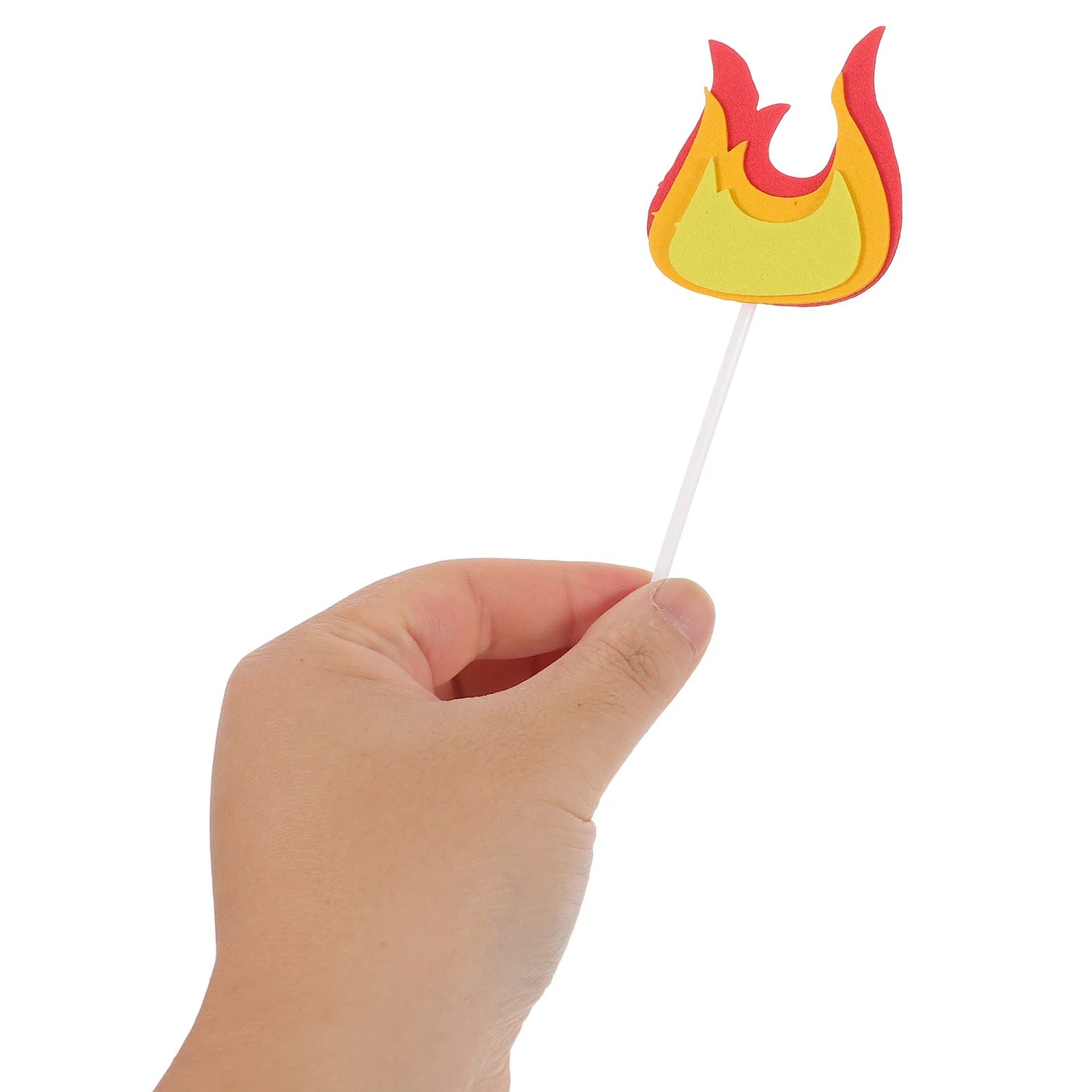 

10Set Fire Flame Cake Topper Decorations Artificial Flames Firefighter Party Supplies Fireman Birthday Cupcake Picks
