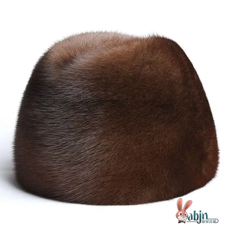 

Men's Winter Hat Faux Mink Cap Thiened Warmthbearing for Middleaged And ly People andpa Dad Old Man Hat