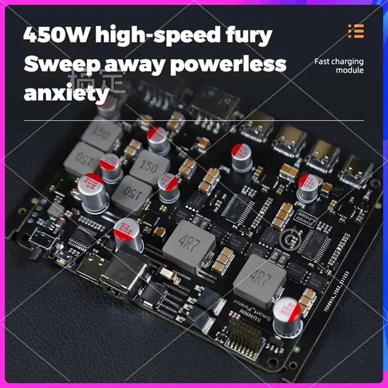 

ABT-450W Шестиходовой мощный простой индикатор быстрой зарядки с ЧПУ Механический стиль Быстрая зарядка Настольное зарядное устройство