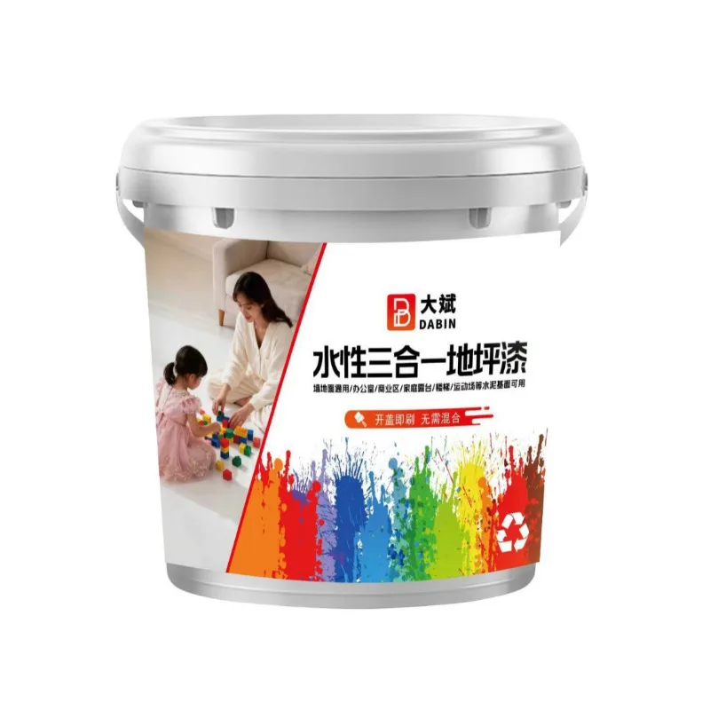 DIY Self-Leveling 3 in 1 Epoxy Floor Paint Water-Based No Mixing Wear Resistant Waterproof Scratch Resistant Garage Floor Paint