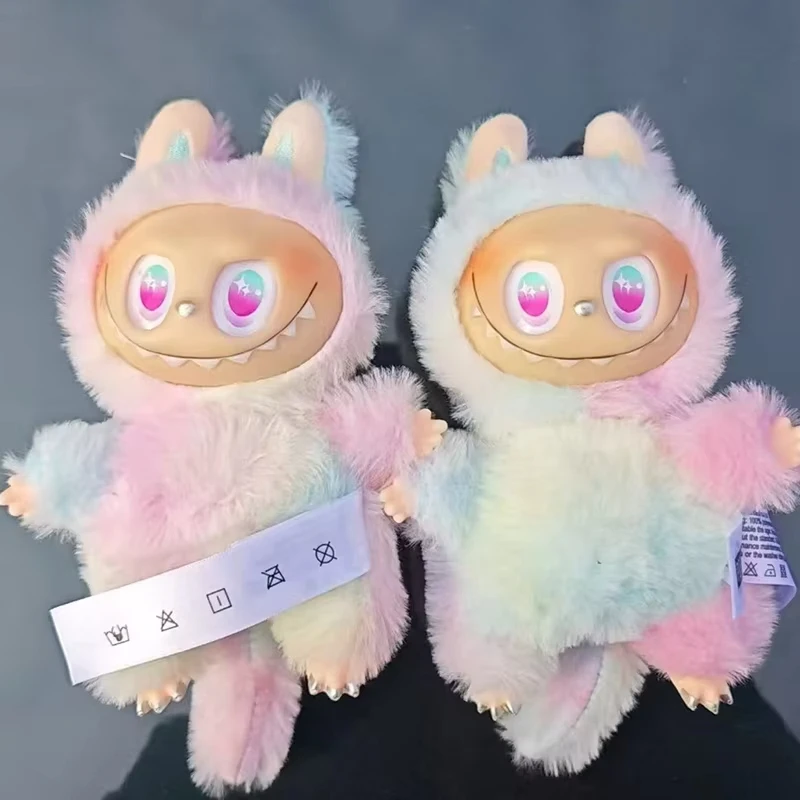 Labubu Monster Zimomo Rainbow Tail Leader Toys Model Kawaii Girls Collectibles Pendant Figure Replica Dolls Kids Festival Gifts