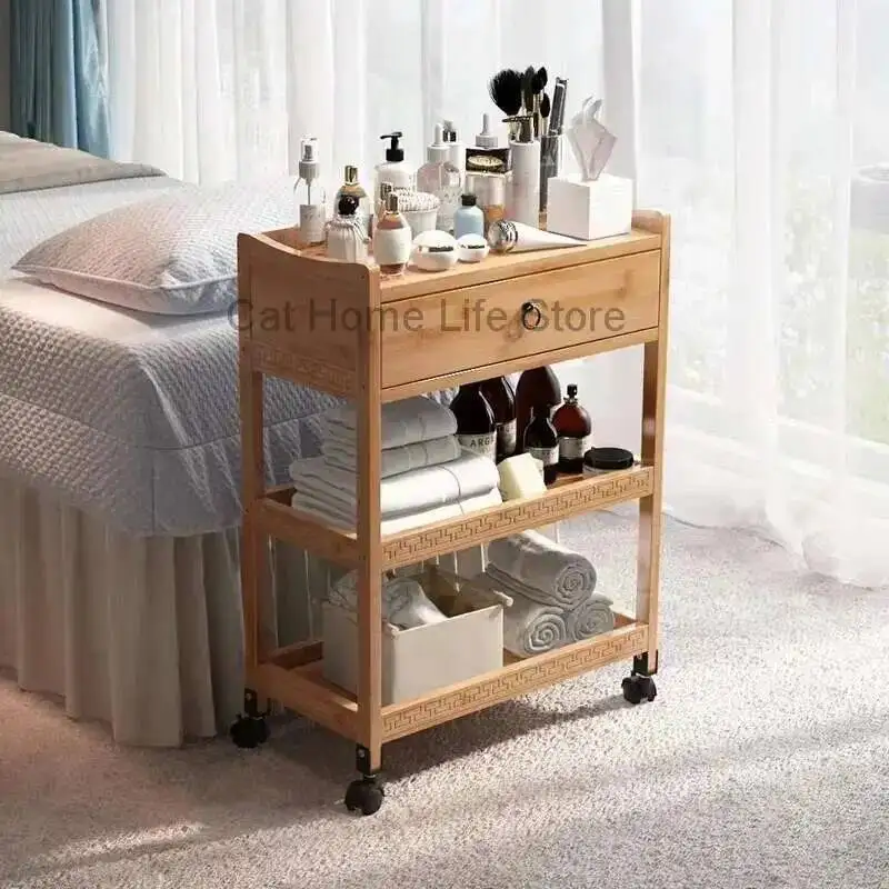 

Medical Professional Makeup Household Machine Cosmetic Trolley Sockets Cart Wheels Aesthetics Hair Dressing Bar Salon Storage