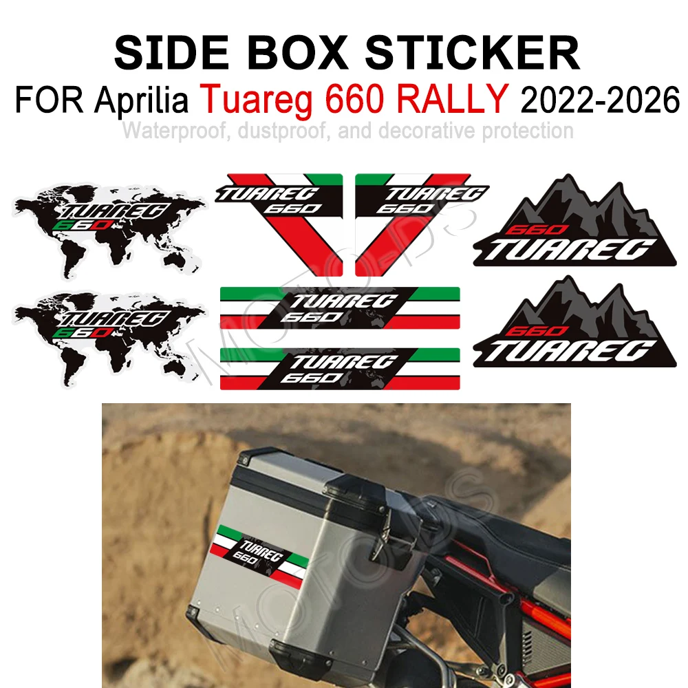 

Motorcycle Stickers Moto Luggage Box Sticker For Aprilia Tuareg 660 RALLY Trunk Box Ornamental Decal Suitcase Paster