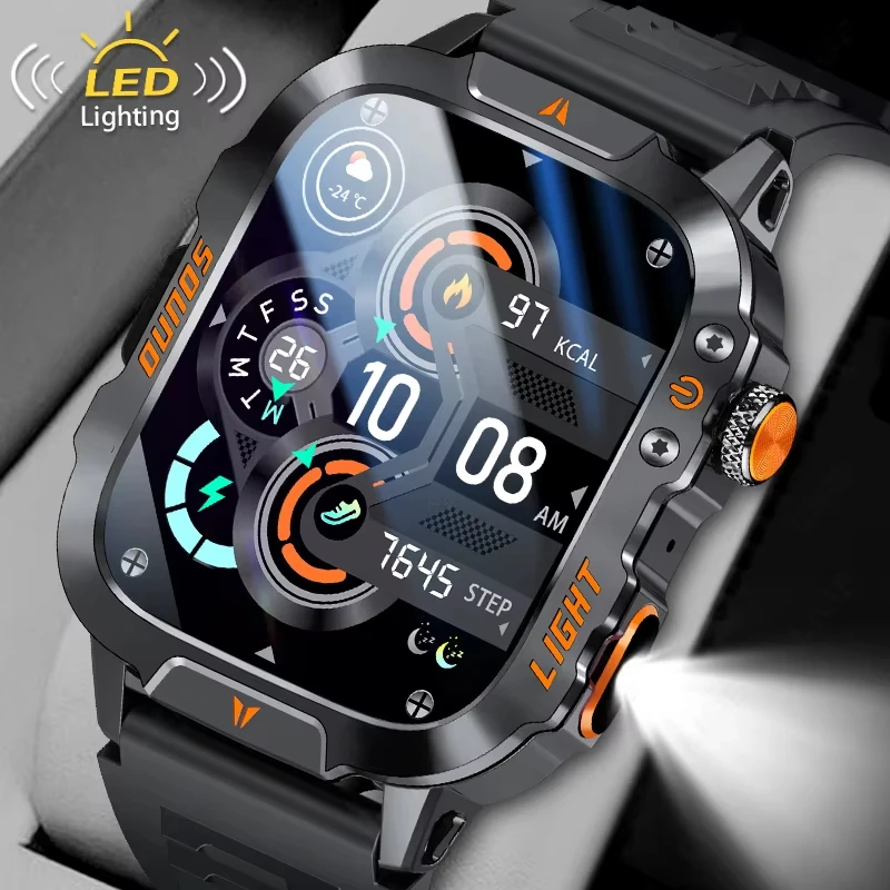 2025 Men Smart Watch AMOLED Bluetooth Call Compass SmartWatch Waterproof 24H Health Monitoring Sport Smartwatch For Android IOS