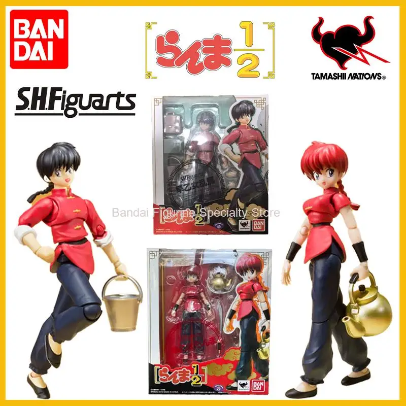 In voorraad 100% Originina BANDAI SH Figuarts Ranma Saotome Ranma 1/2 Op Voorraad Anime Action Collection Figures Model Speelgoed Figura Geschenken