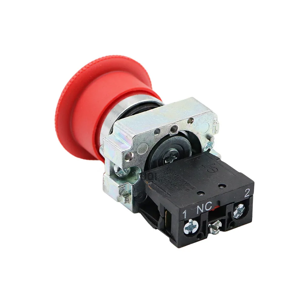 XB2-BS542 Emergency Stop Rotary Push Button Switch 1NC 2NC 1NO/1NC 2 Position Locking 22mm Mushroom Head Button