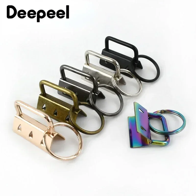 10/20/50Pcs 20/25/32mm Metal End Clips Buckles for Keychain Bag Strap Belt Tail Clip Ring Buckle Pendant DIY Crafts Accessories