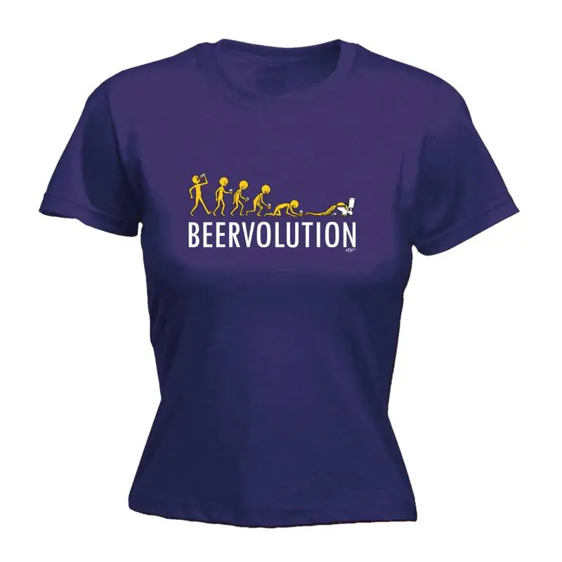 

Beervolution Beer Evolution Womens T Shirt Funny Novelty Gift