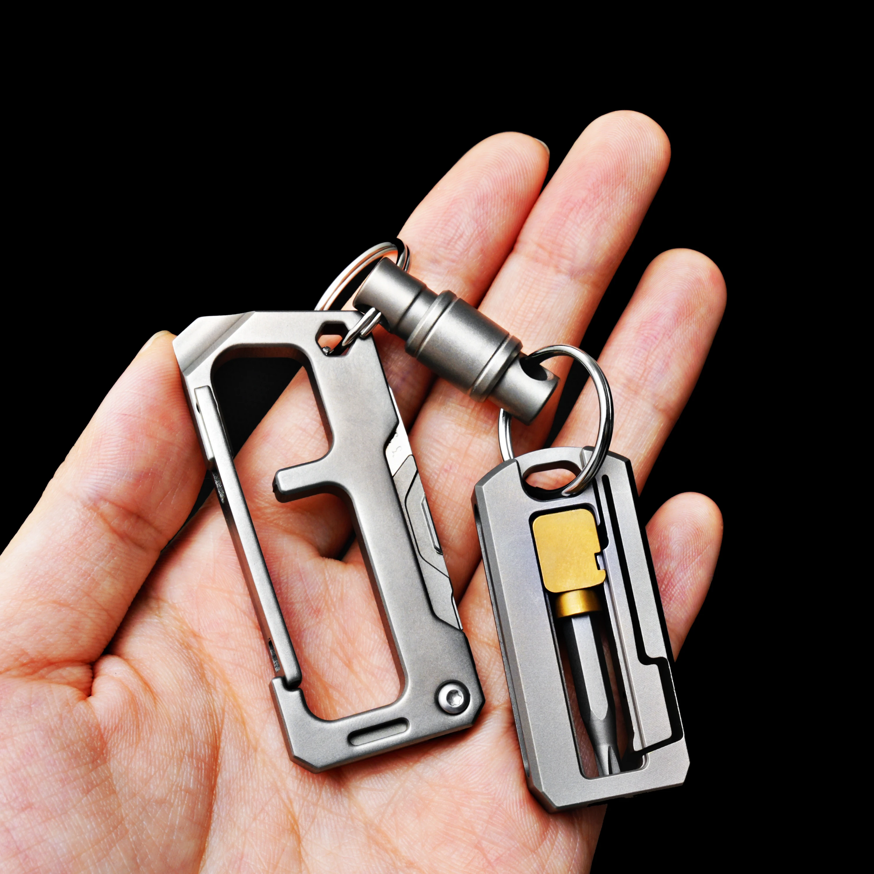 Multi-function Titanium Alloy Key Chain Bolt Driver Combination Precision Work Repair Notebook Computer Unboxing Out Paper Outdo