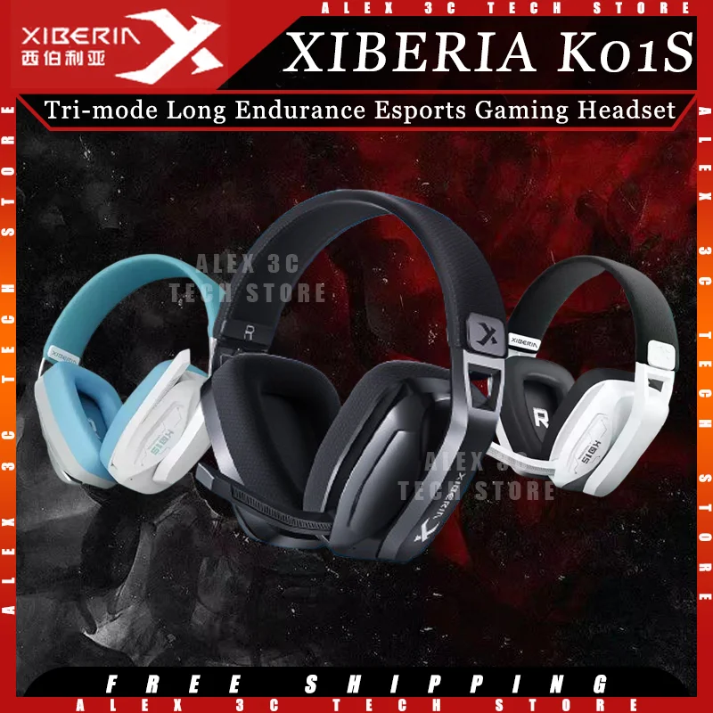 

XIBERIA K01S Gaming Headphones Tri-mode Wireless High Fidelity Long Endurance 7.1 Surround Sound Lightweight Ergonomics Headset